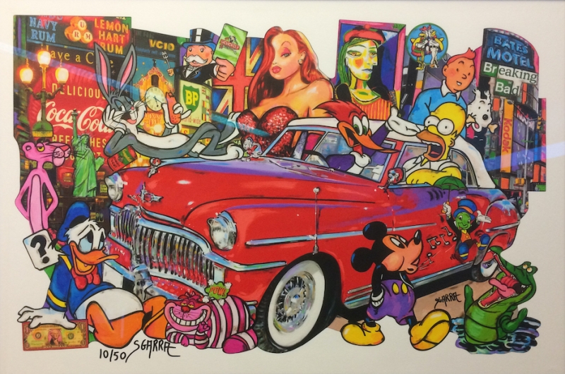 SGARRA: Red Car - Giclée